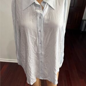Classic Light Blue Button-Up Blouse